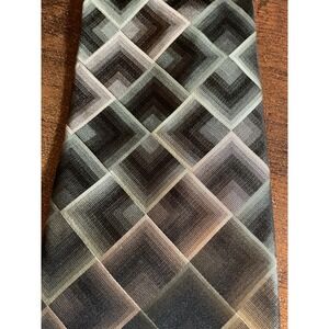 Men's Green And Silver Flashy Necktie 100% Silk